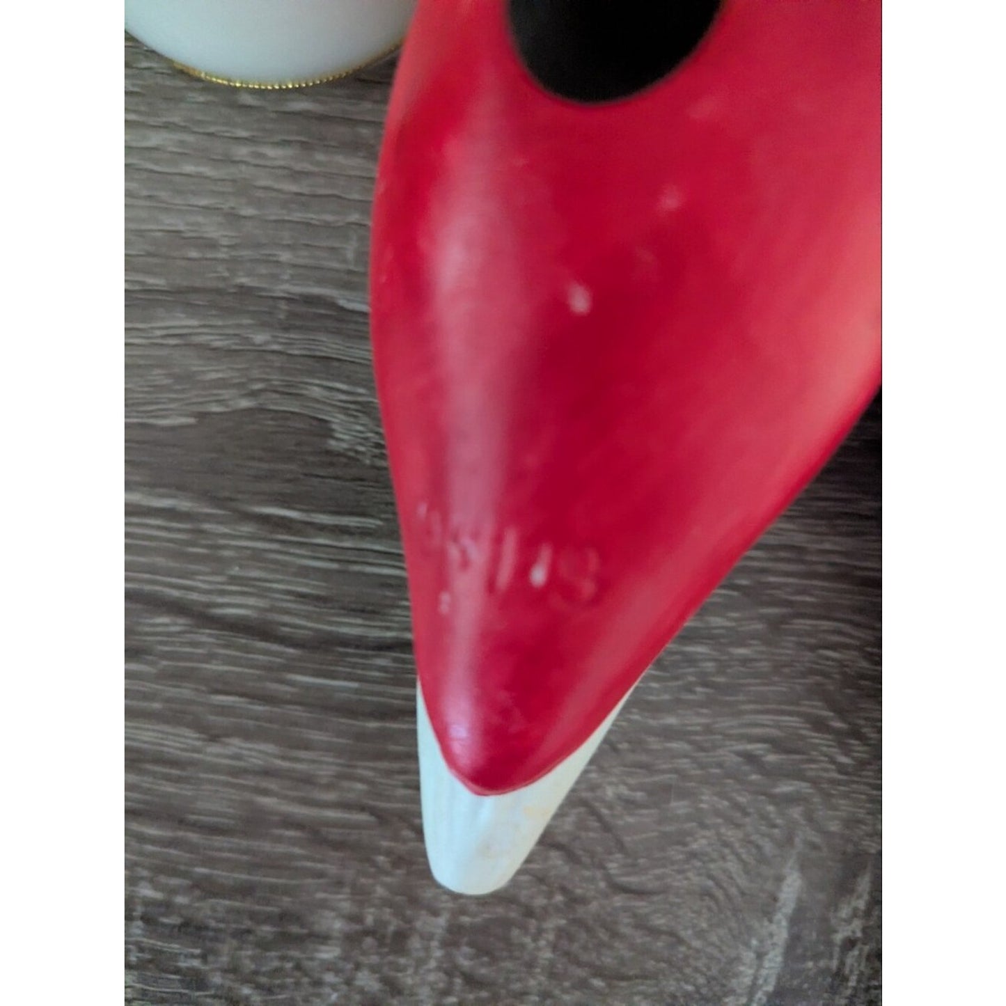 Vintage Santa Claus Icicle Christmas Ornaments Lot of 2 Ceramic