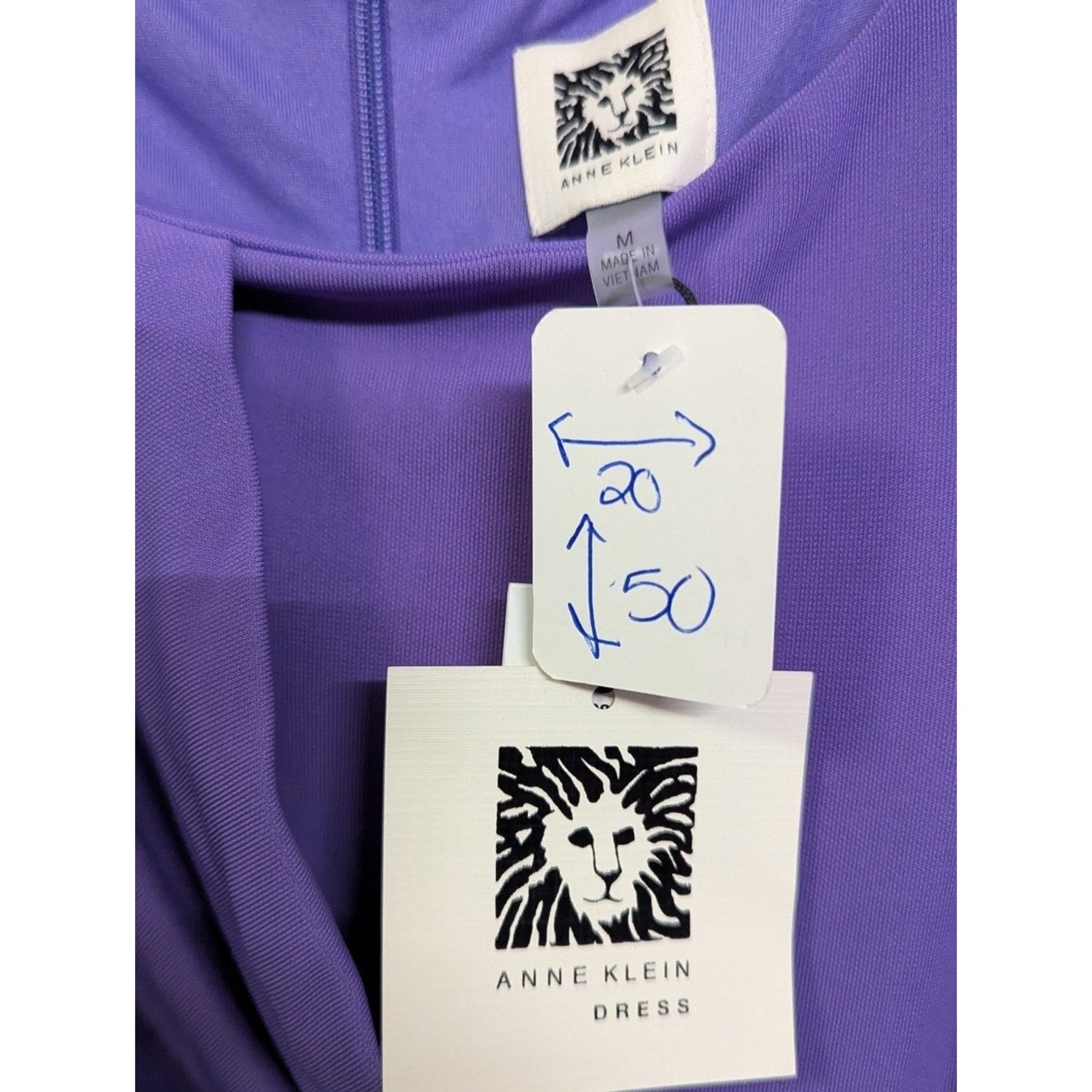 NWT Anne Klein Passion Purple Maxi Dress Size M Sleeveless Draped Evening Dress