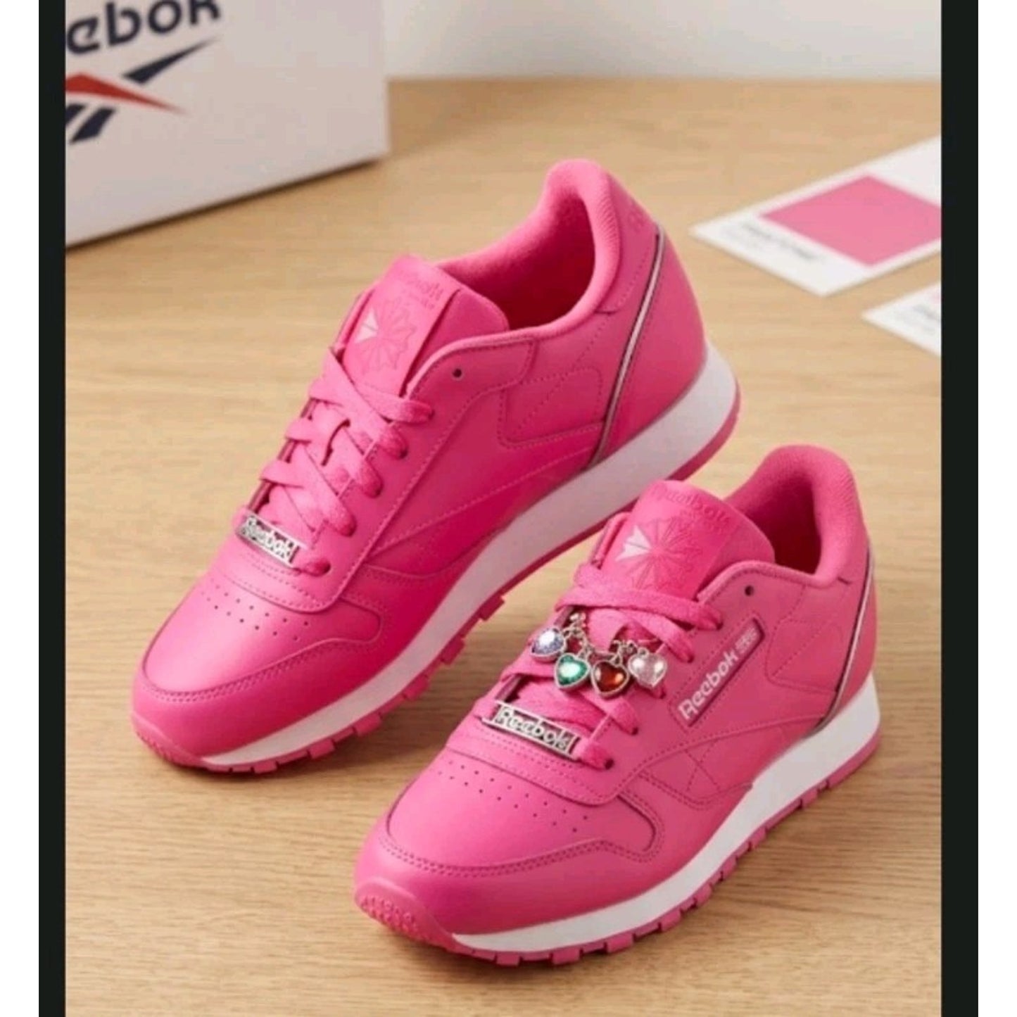 Retro, Y2K, Reebok Running Shoes Womens Size 8 Dynamic Pink CL LTHR