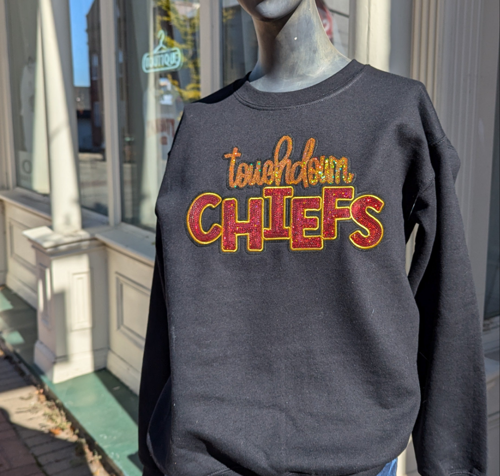 Touchdown, KC football black sweatshirt