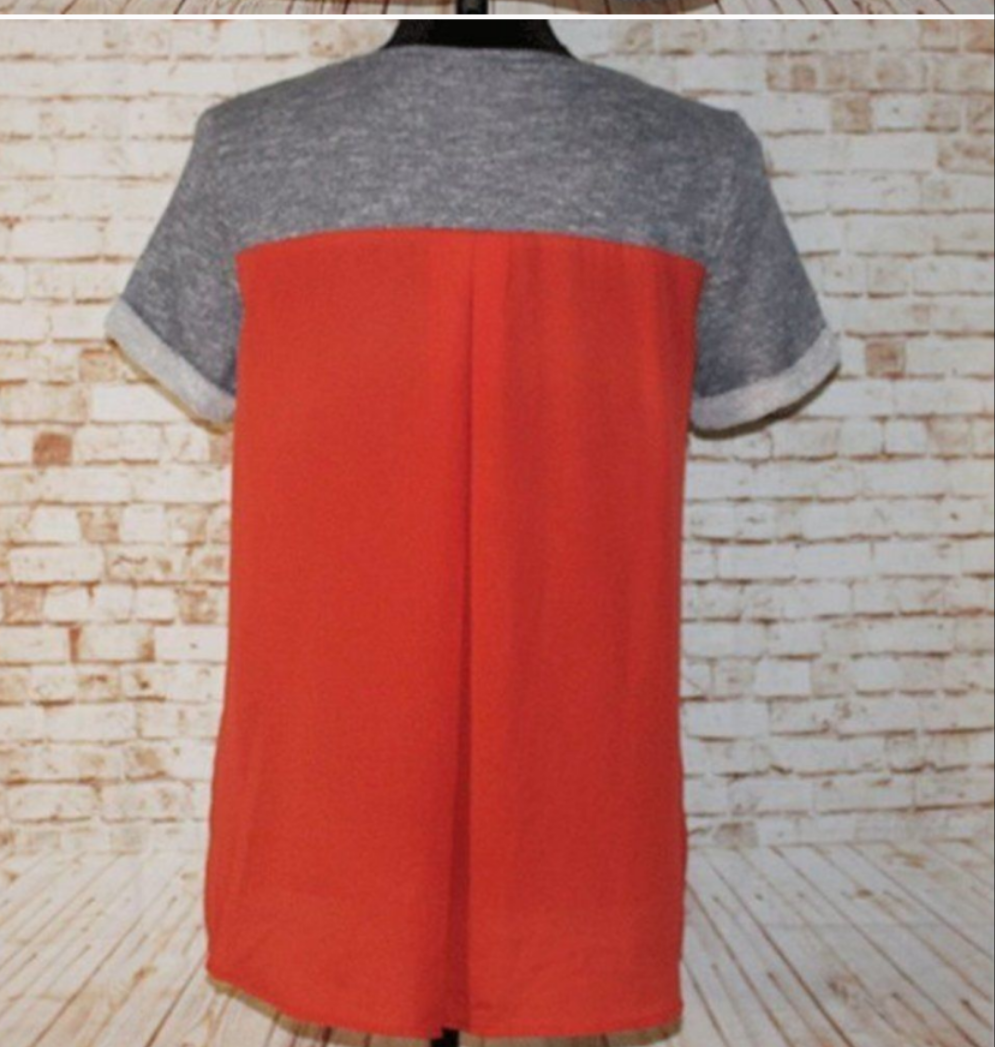 Market & Spruce Stitch Fix Xander Woven Back Top RS 80