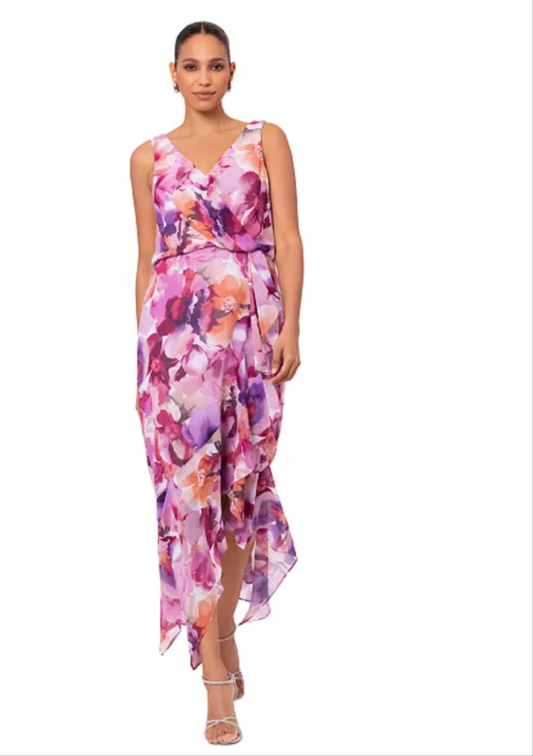 NWT, XSCAPE Women's Floral-Print Midi Size 18W