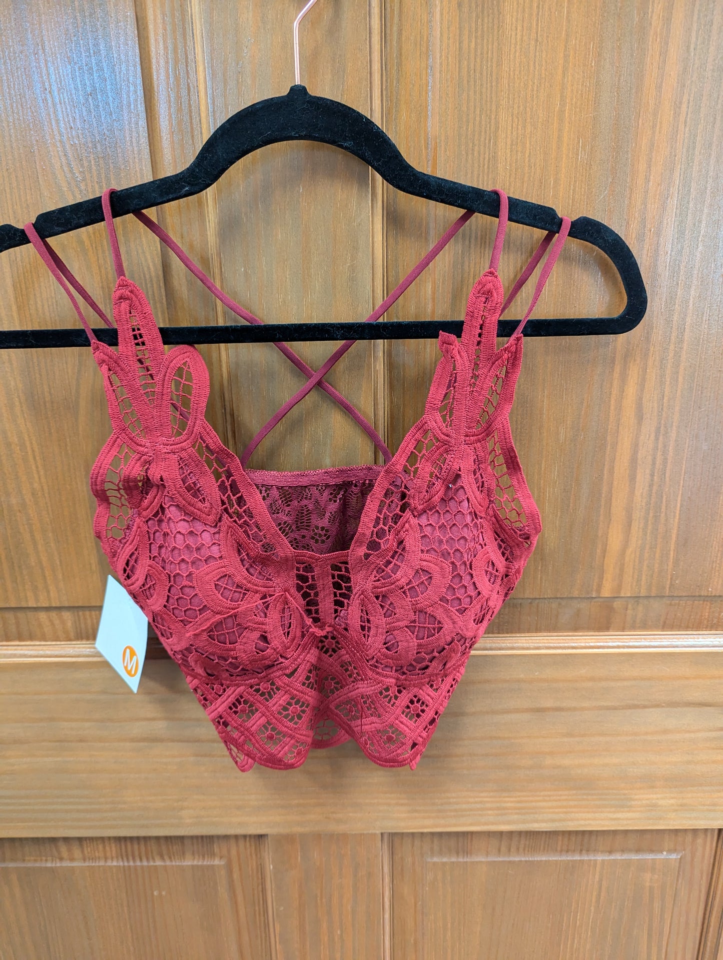 Burgundy lace bralette - Scarlett's Riverside Boutique 