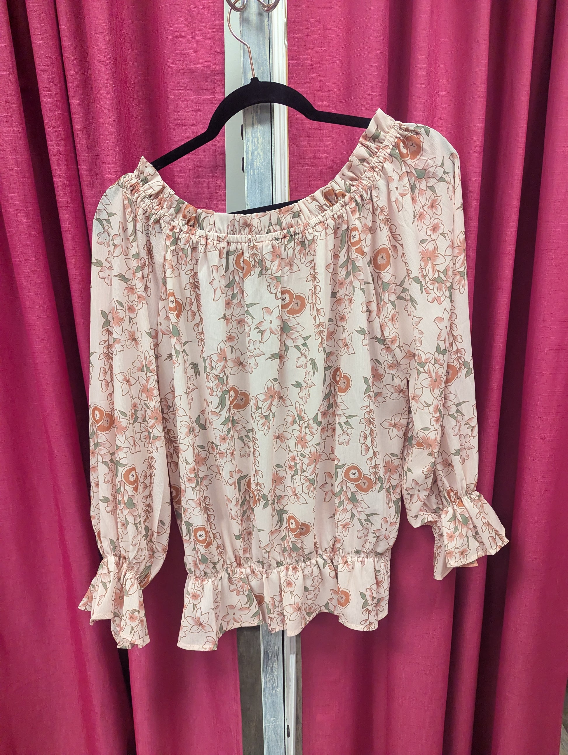 Floral Peasant Top - Scarlett's Riverside Boutique 