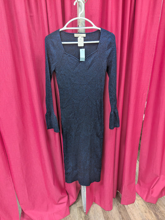 Loft blue shimmer sweater dress. Size L. RS 29.