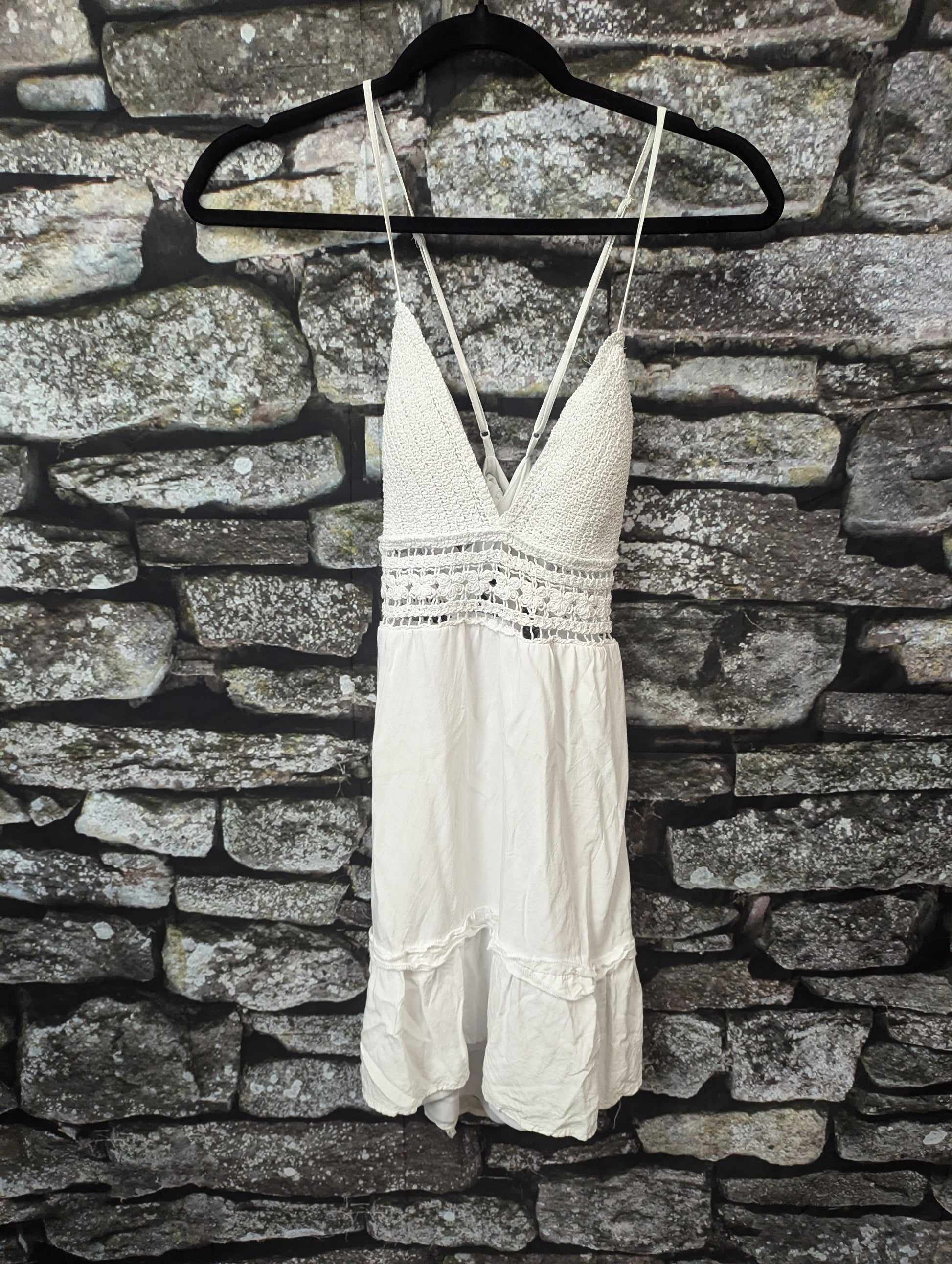 Rue 21 white crochet dress. Size M. RS 5 - Scarlett's Riverside Boutique Rue 21 white crochet dress. Size M. RS 5 - Scarlett's Riverside Boutique