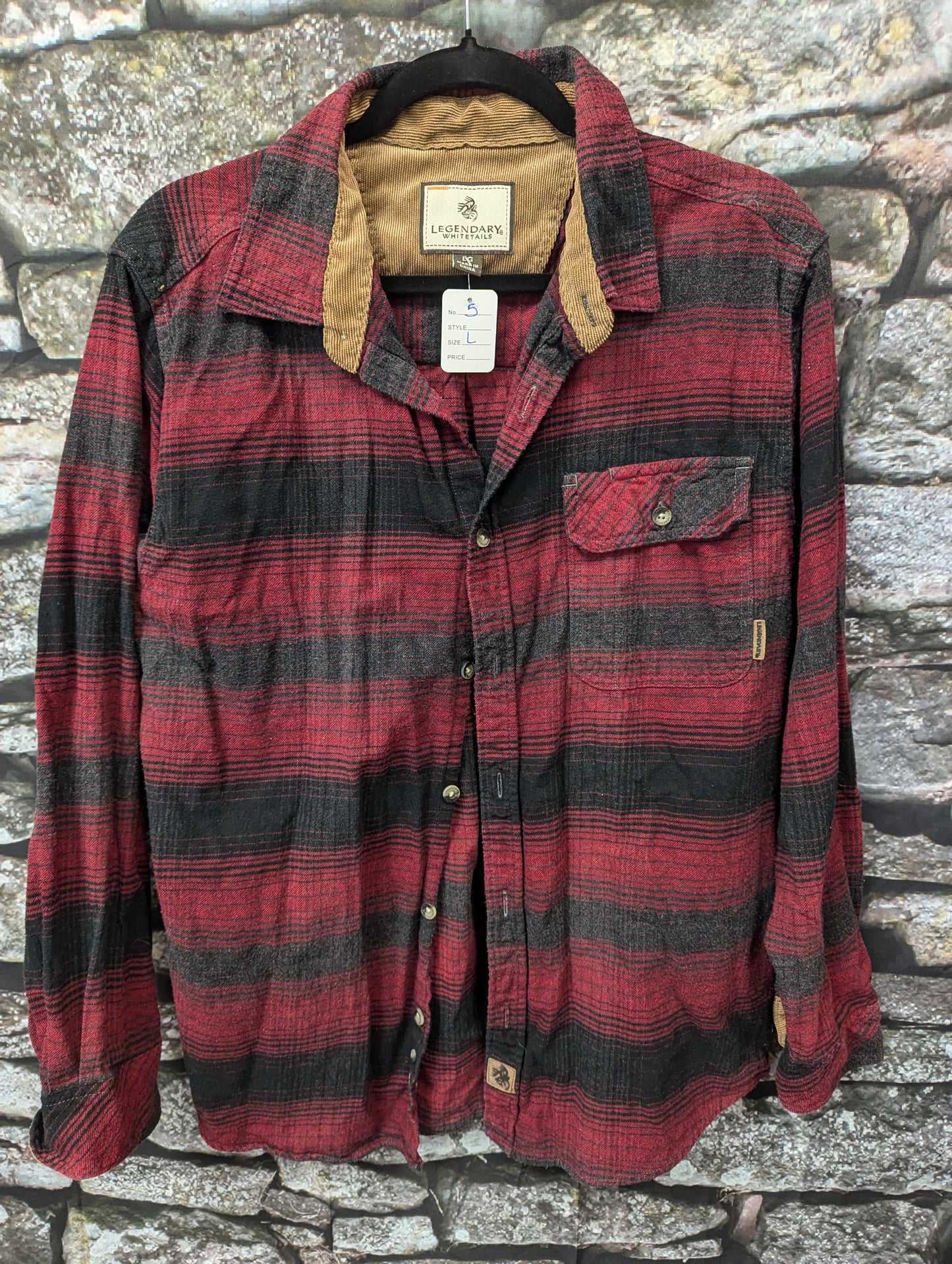 Legendary whitetails flannel top. Size L RS 5 - Scarlett's Riverside Boutique 