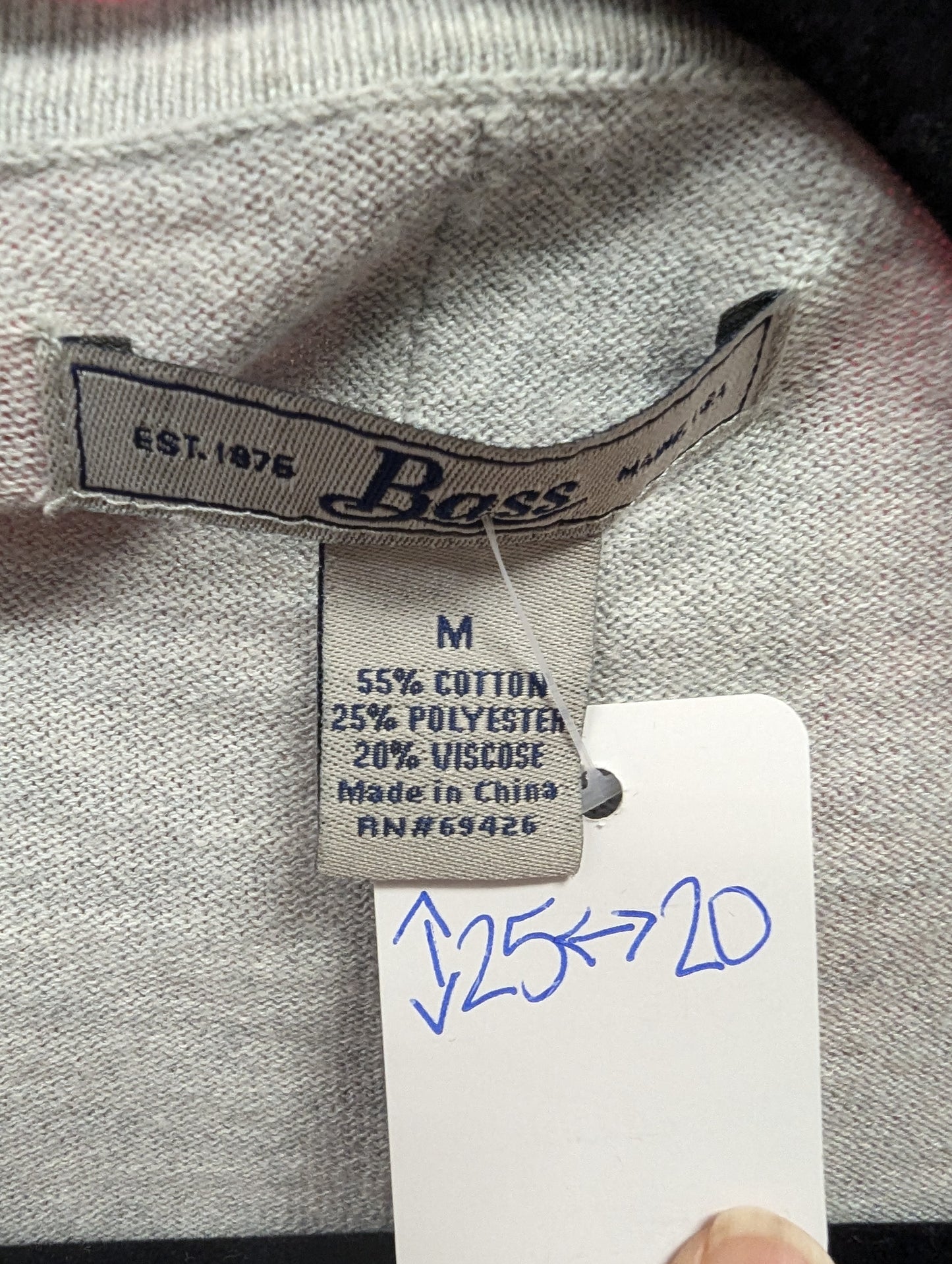 Bass Pro grey cardigan. Size M RS 64