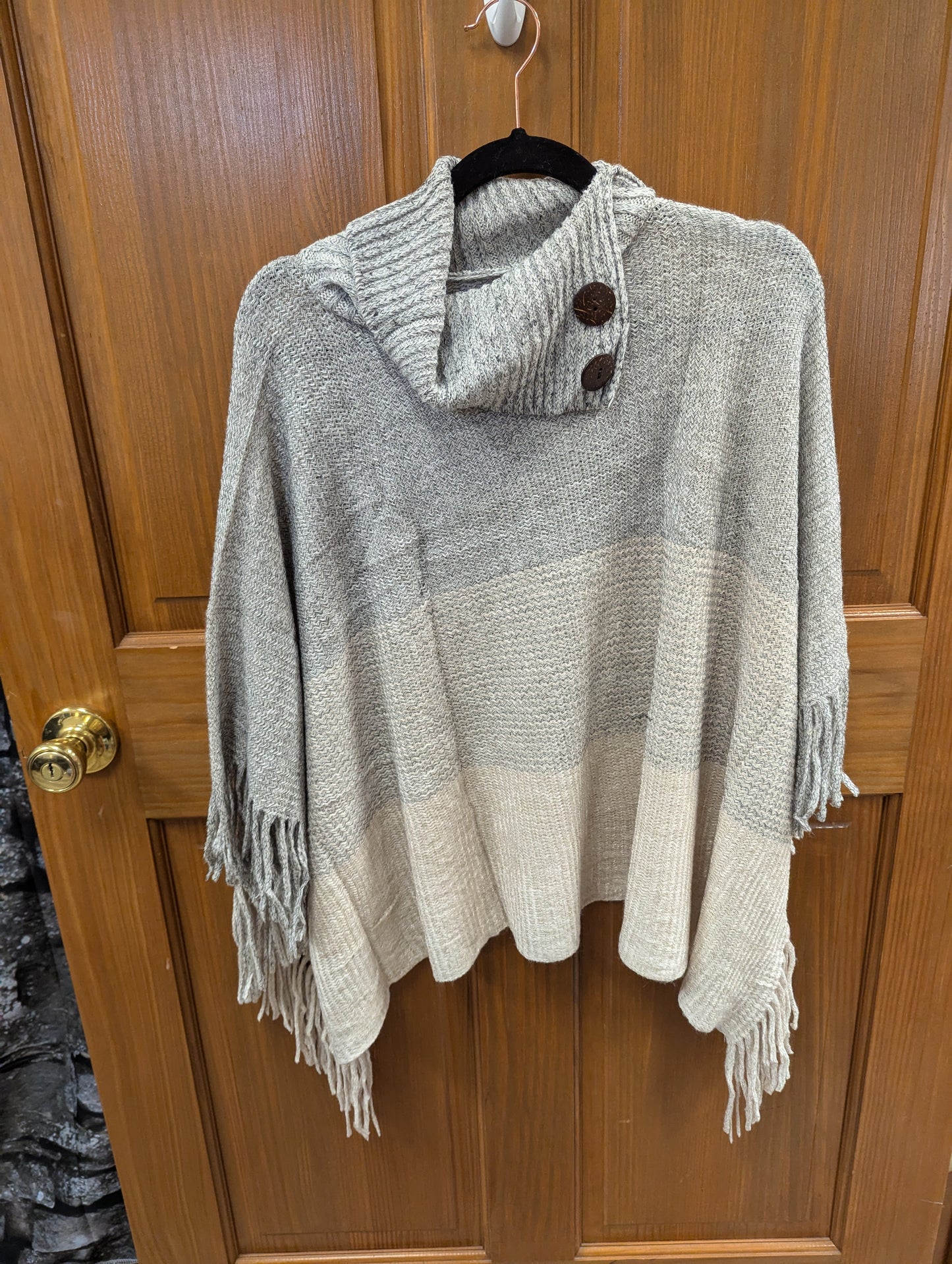 White fringe poncho - Scarlett's Riverside Boutique 