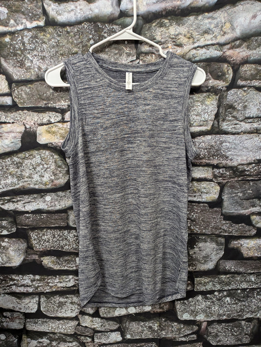 ATHLETA WOMEN'S FLINT HEATHER GRAY SLEEVELESS BREEZY TOP TANK Sz S RS 65