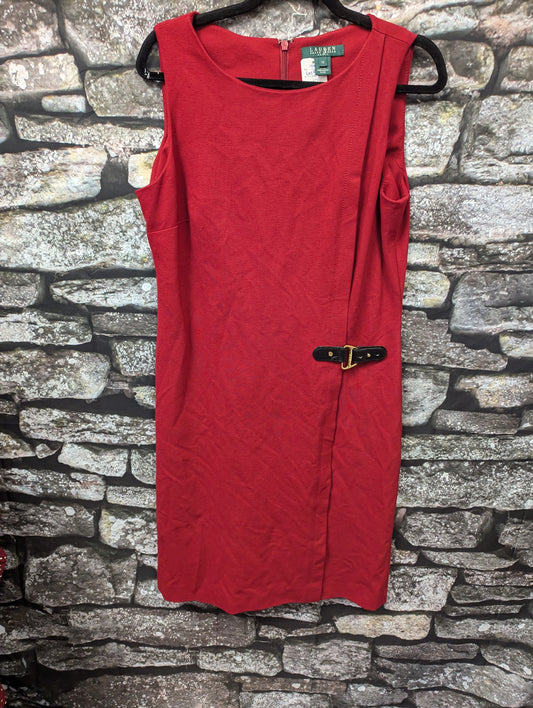 Ralph Lauren red sheath dress size 12.