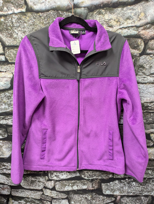 Purple fleece Fila zip up. Size S. RS-58