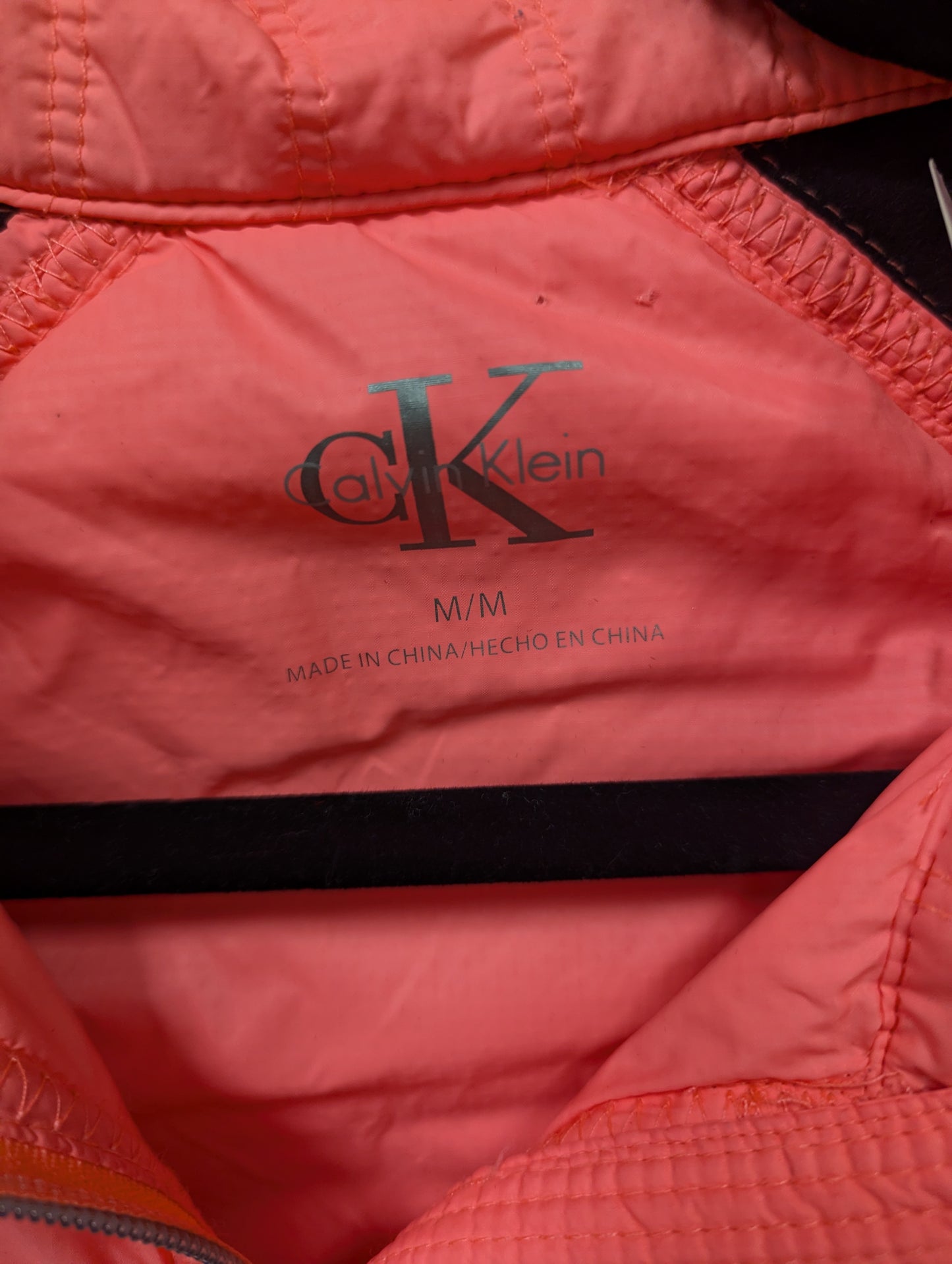 CK coral zip up jacket. Size M. RS 58