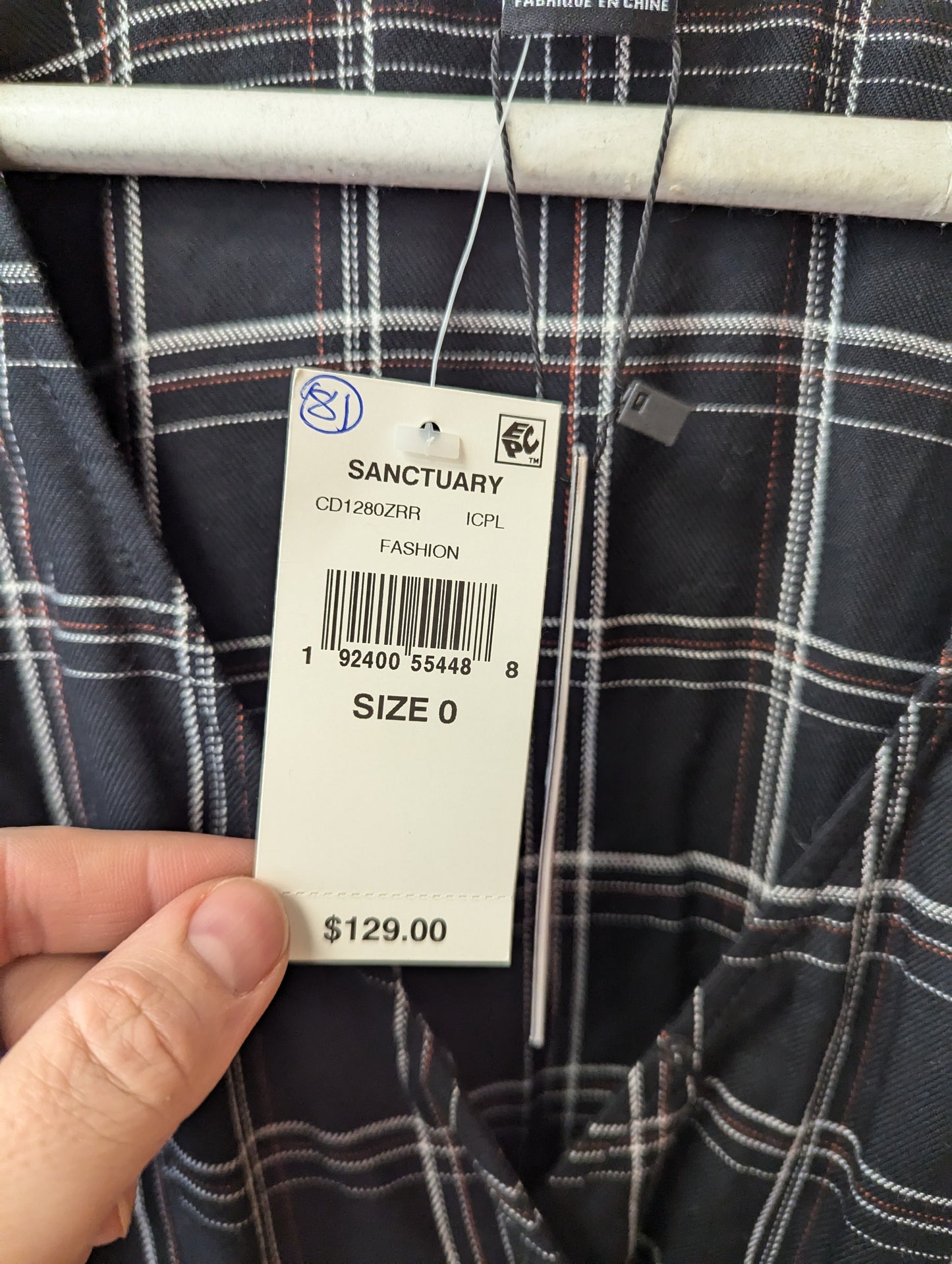 Sanctuary flannel dress, size 0.