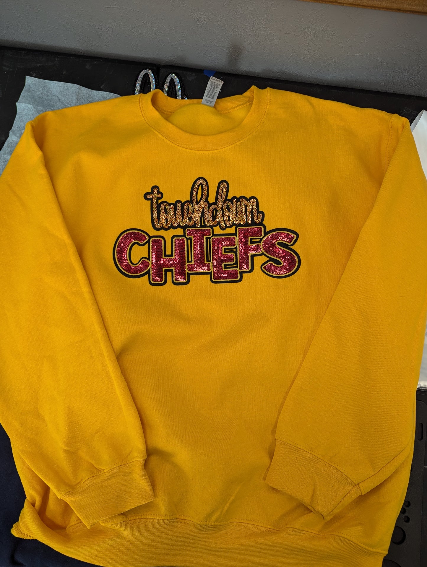 Touchdown KC football gold sweatshirt