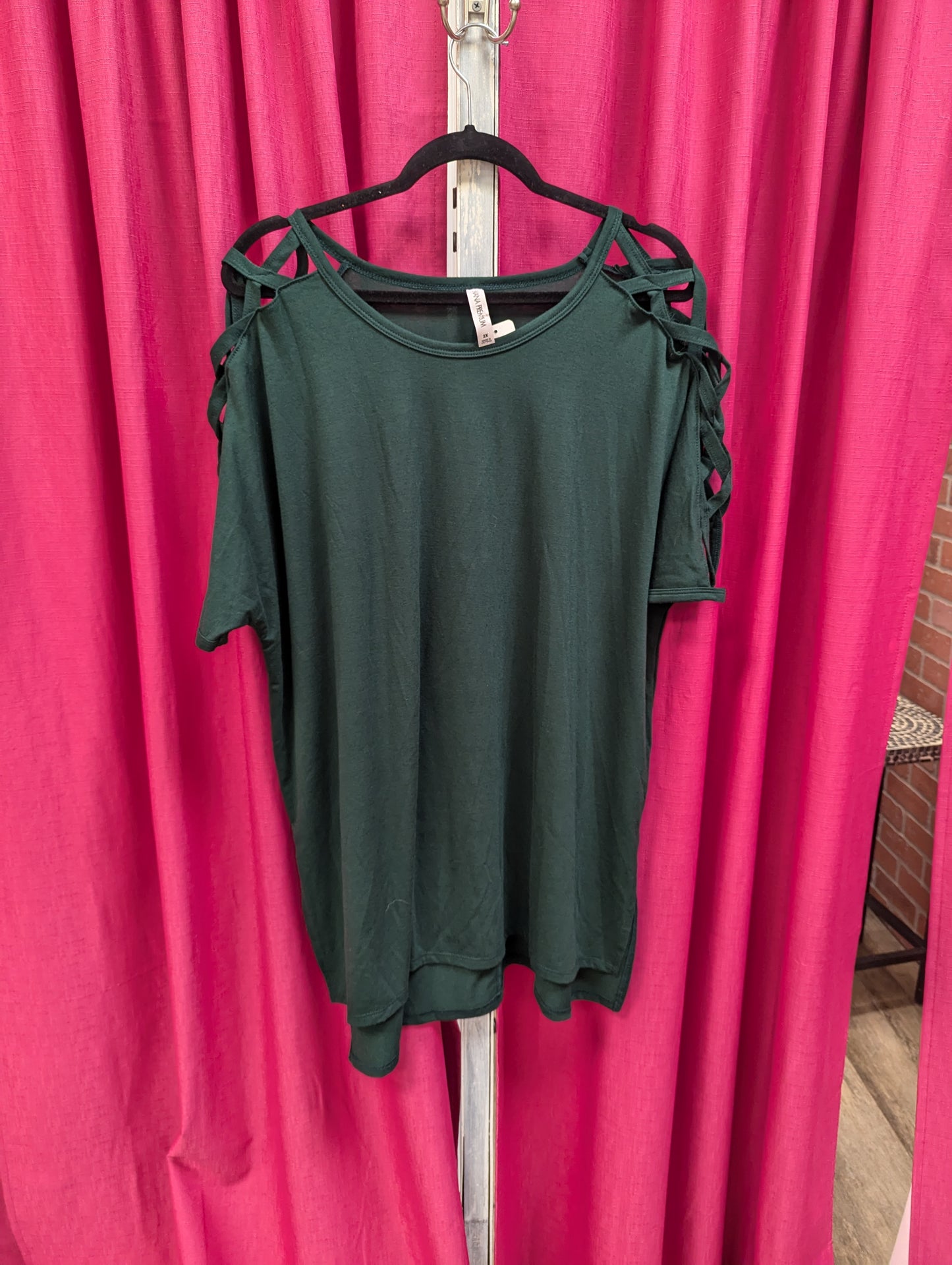 Zenana 2xl green blouse