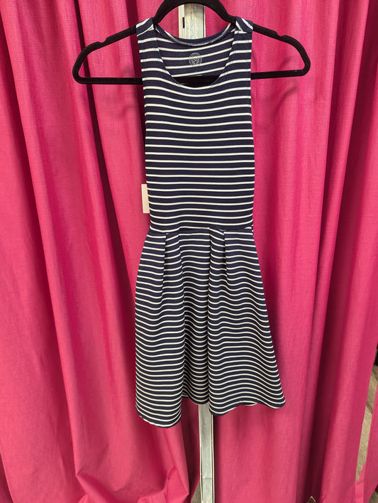 So blue and white striped dress. Size S. RS-23