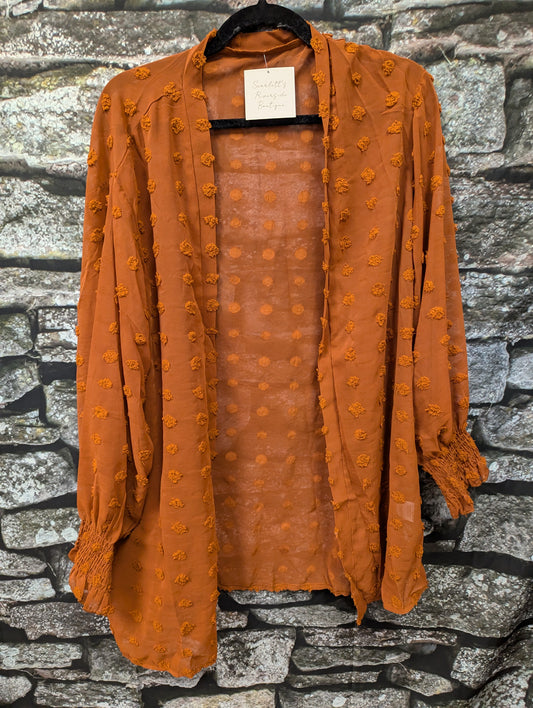 Burnt orange kimono 2xl