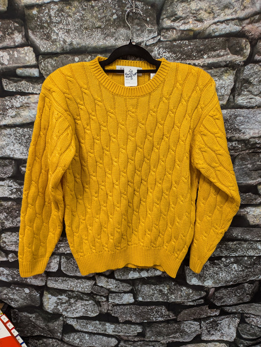 Yellow Karen Scott sweater. Size L. RS-50 - Scarlett's Riverside Boutique 