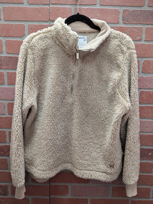 Calvin Klein sherpa pullover. Size large. RS 58