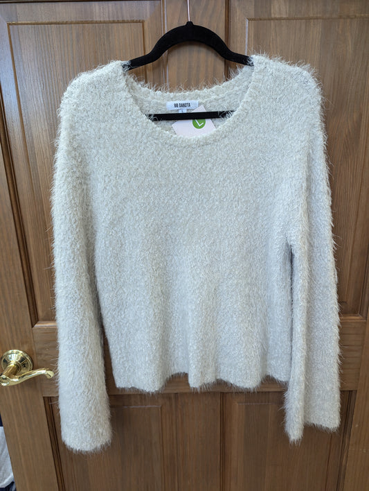 BB Dakota fuzzy white sweater - Scarlett's Riverside Boutique 