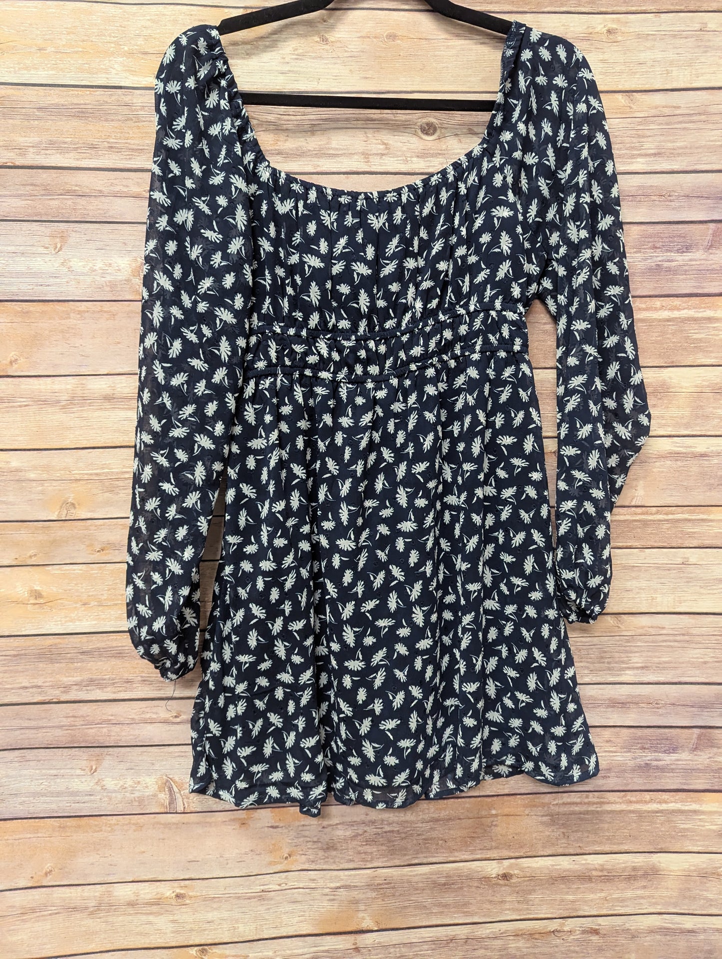 Lush navy floral romper. Size S