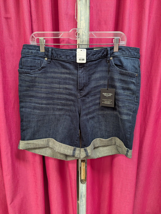 Simply Vera Jean Shorts. Size 14. RS 24.