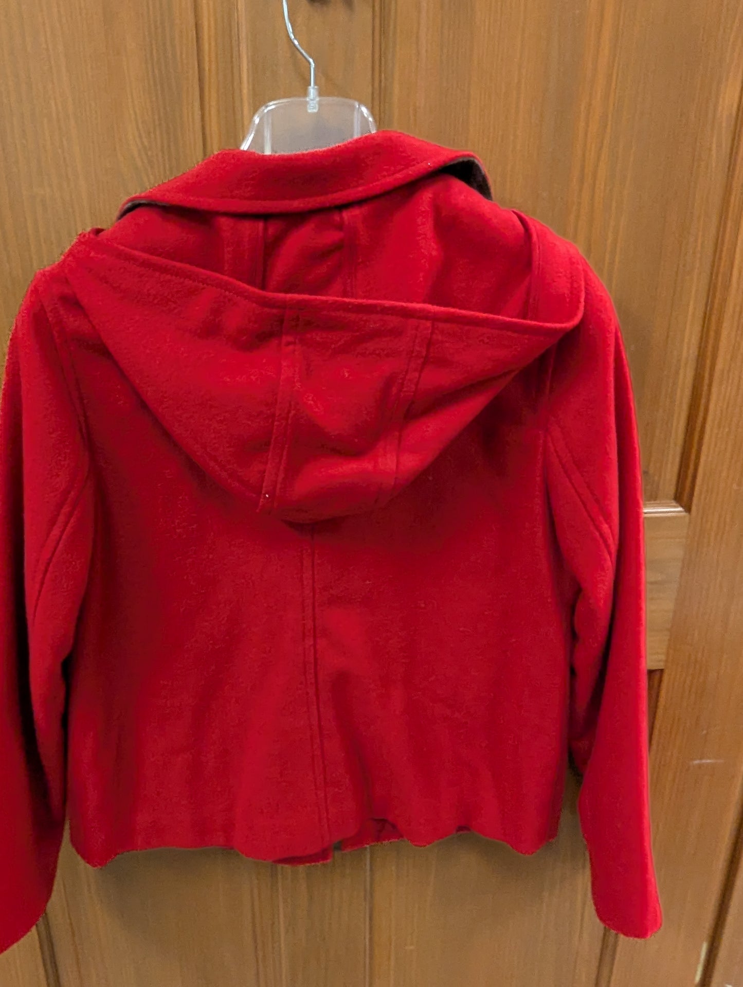 Old navy red peacoat size L RS, 84