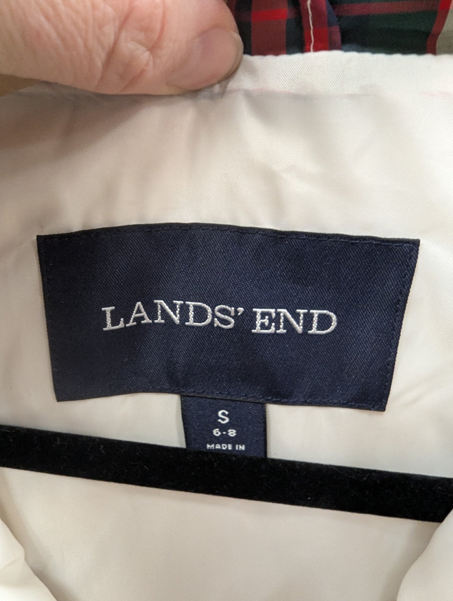 Lands end vest, size S.