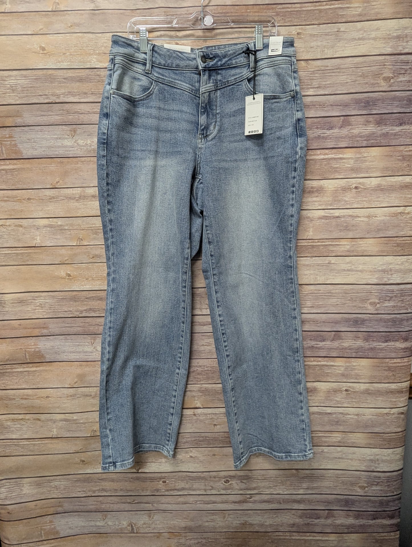 Judy blue, light wash, size 14W bootcut. Inseam 30"