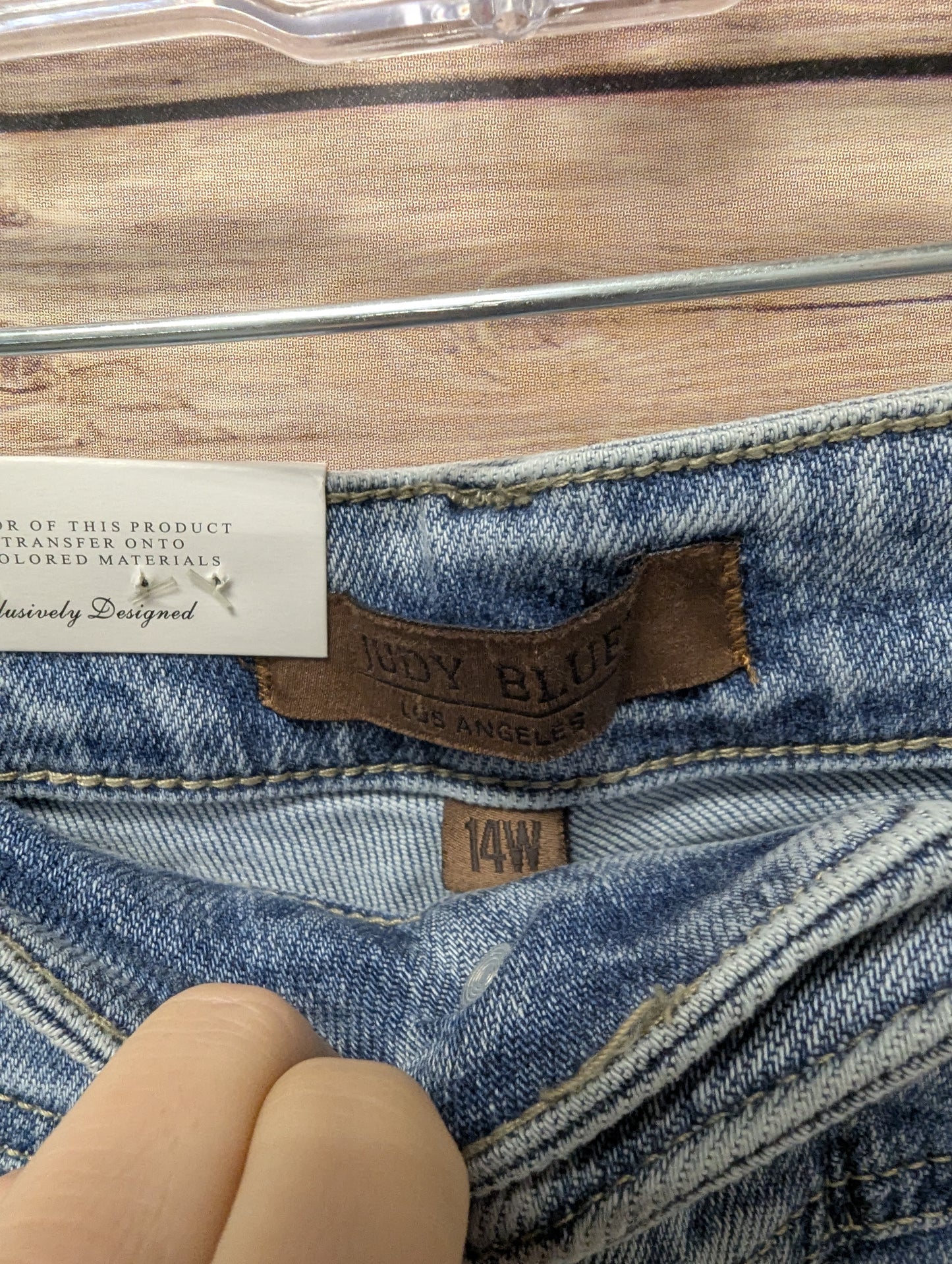 Judy blue, light wash, size 14W bootcut. Inseam 30"