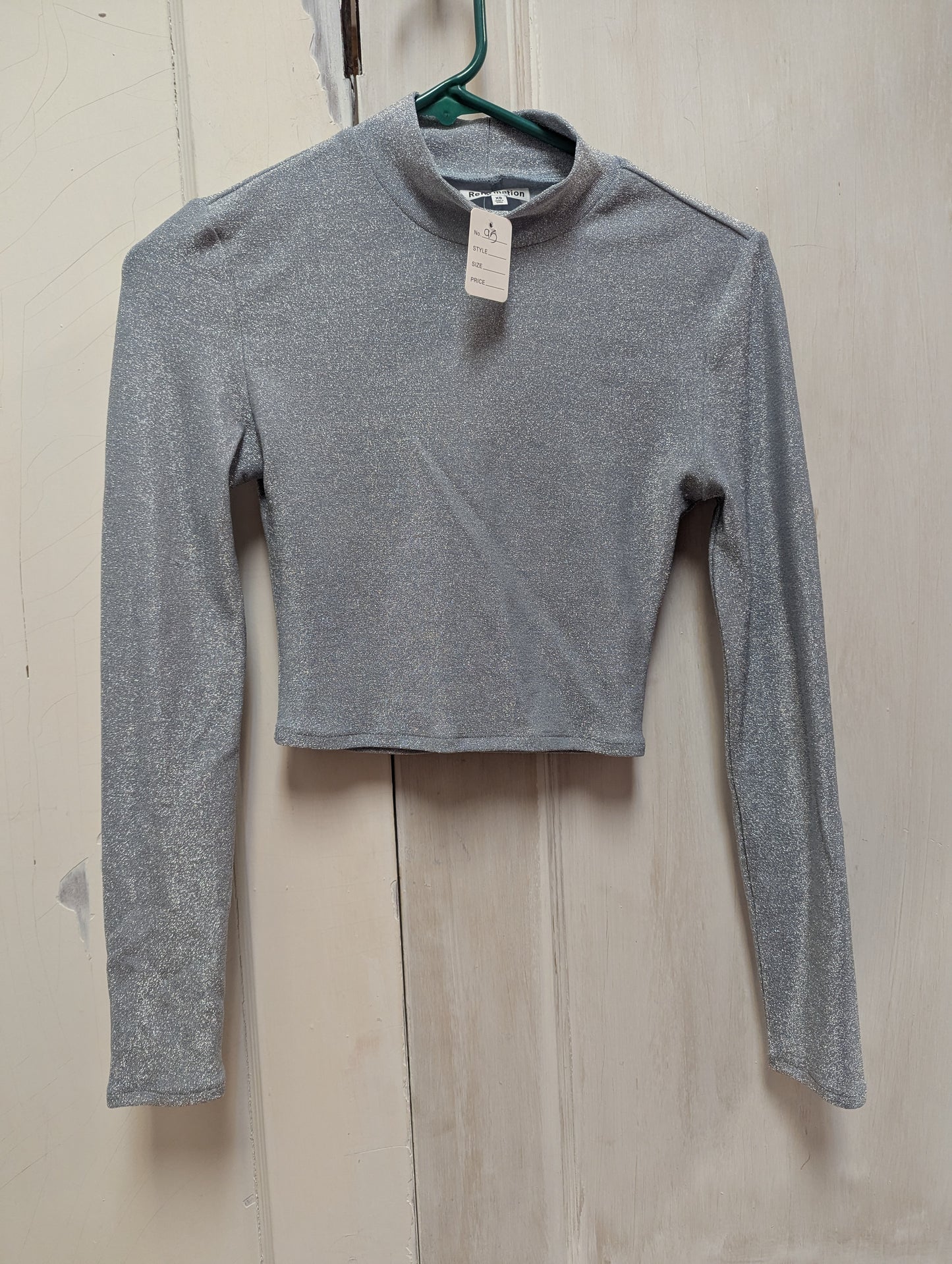 Reformation metallic crop top size XS. RS 95