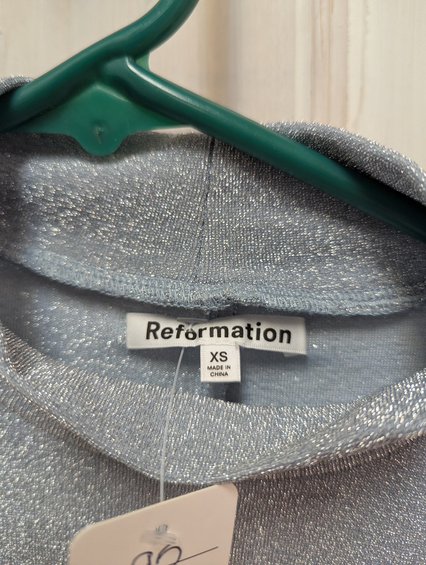 Reformation metallic crop top size XS. RS 95