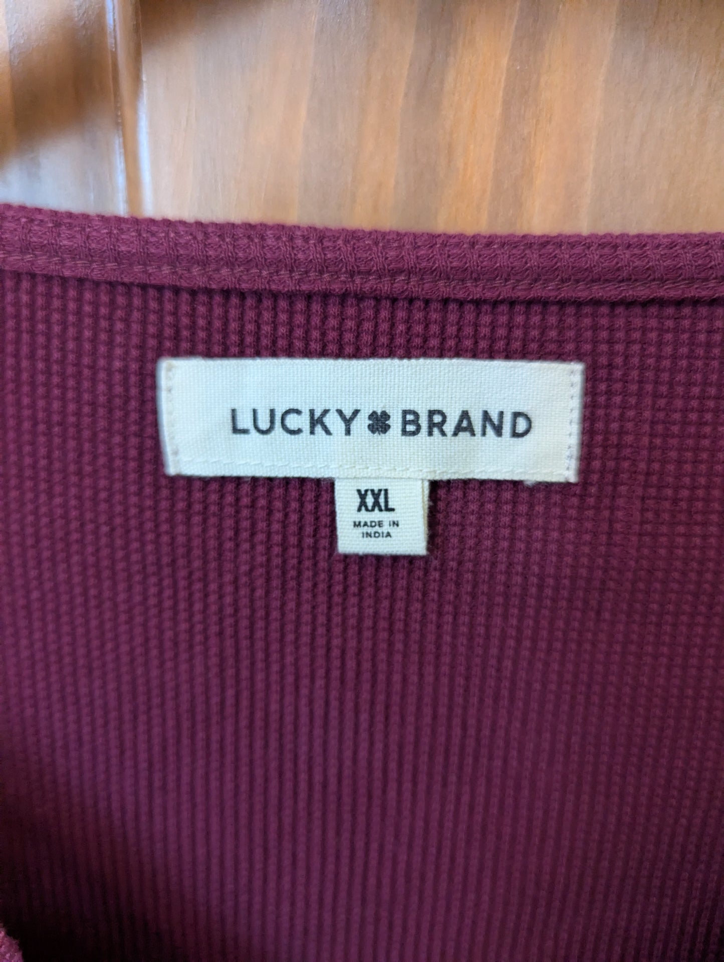 NWTs, lucky brand burgundy blouse. 2xl. RS 97