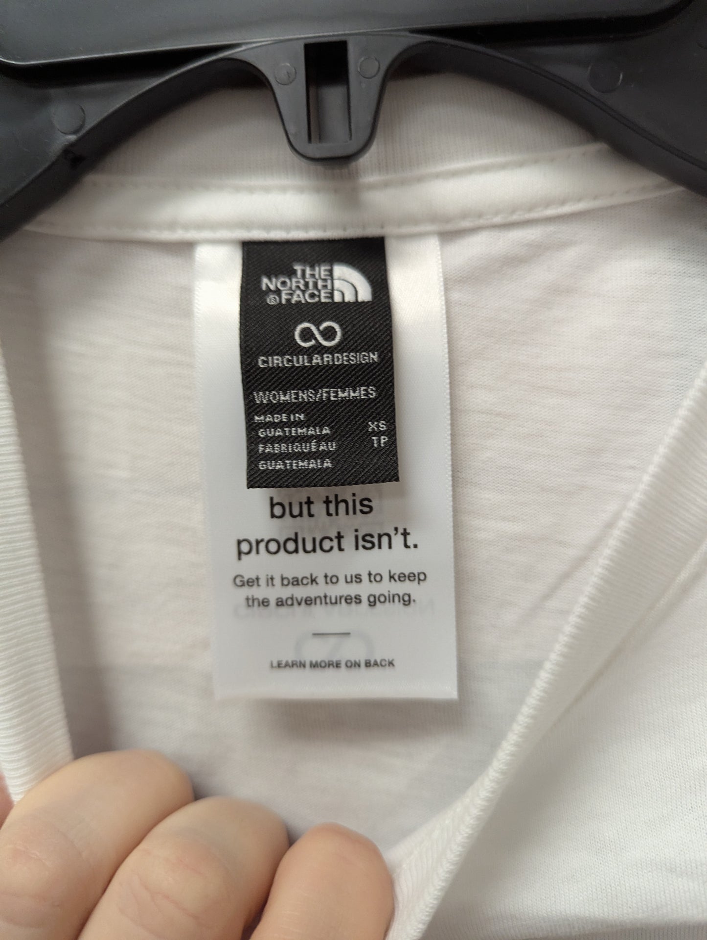 White North face XS t shirt. 97