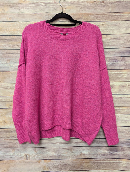 NWTs Vince Camuto Pink Center Seam Crewneck Sweater Size L