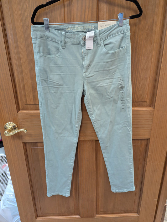 Light green American Eagle jeans. Size 12.