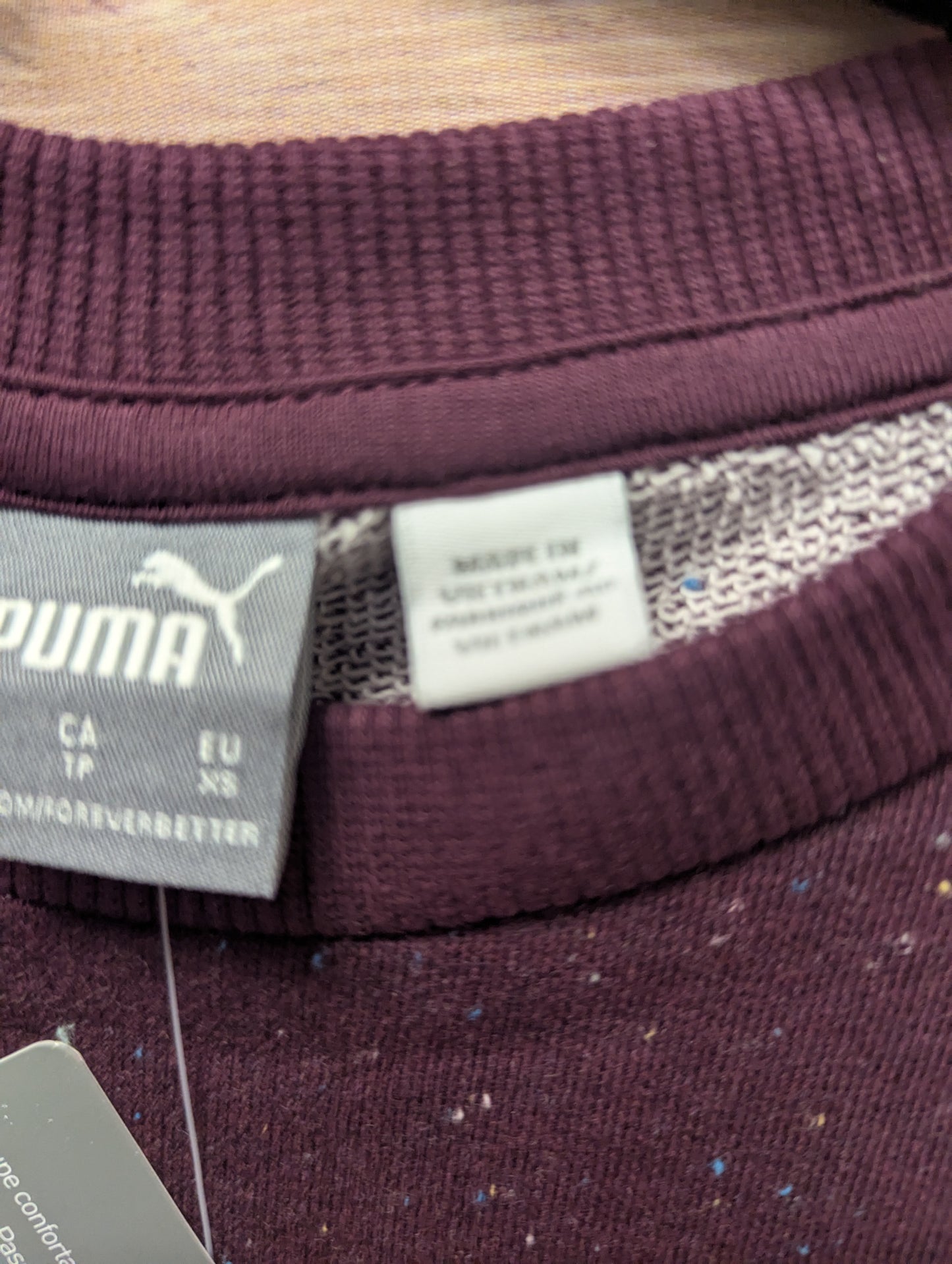 Puma live in cotton, French terry crew neck. Size XS. 97