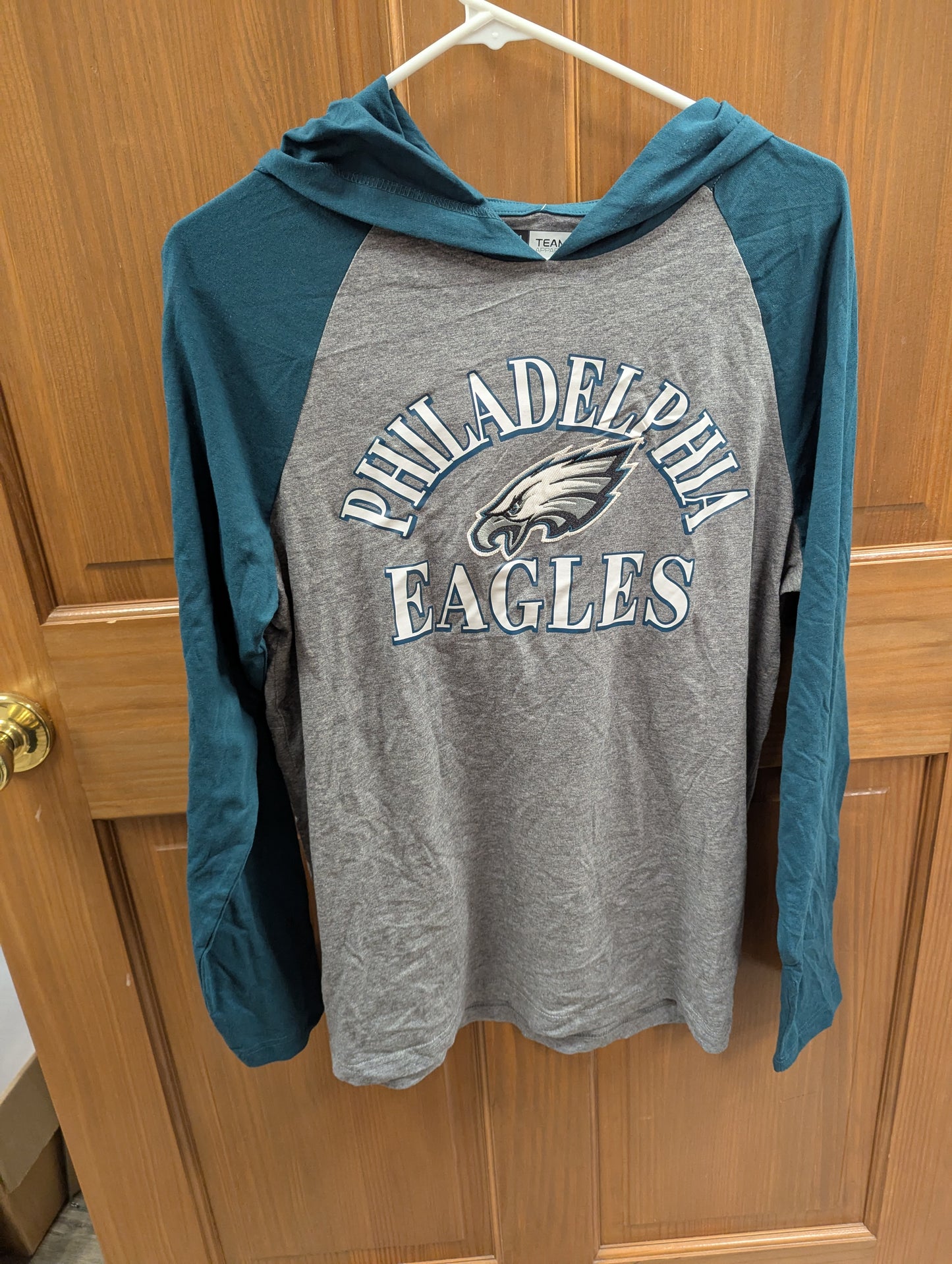 Eagles long sleeve hooded Tshirt. Size M.