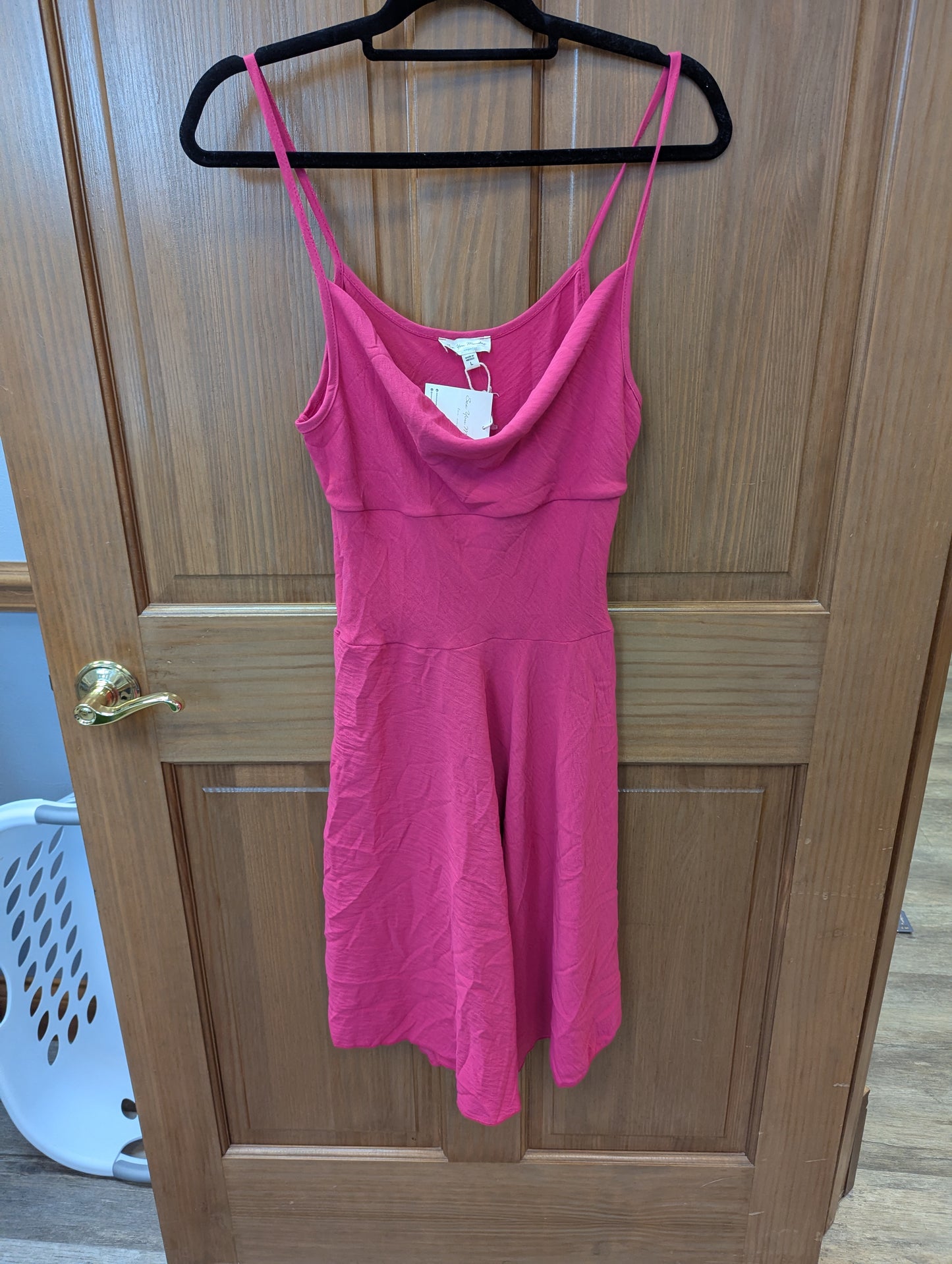 See you Monday, hot pink dress. Size L