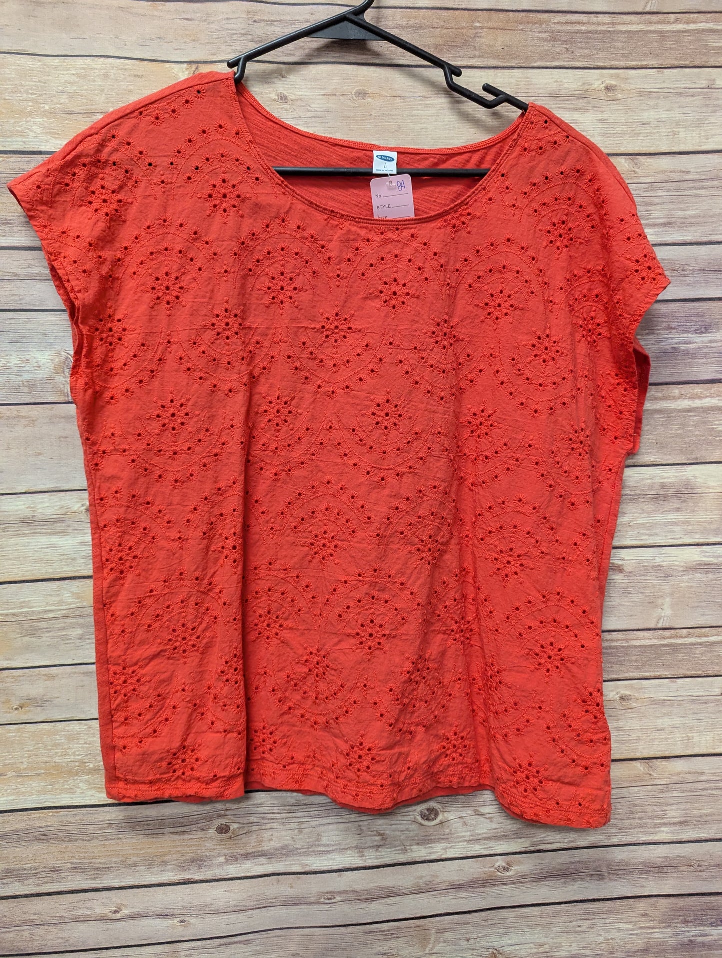 Pink old navy top. Size L #84