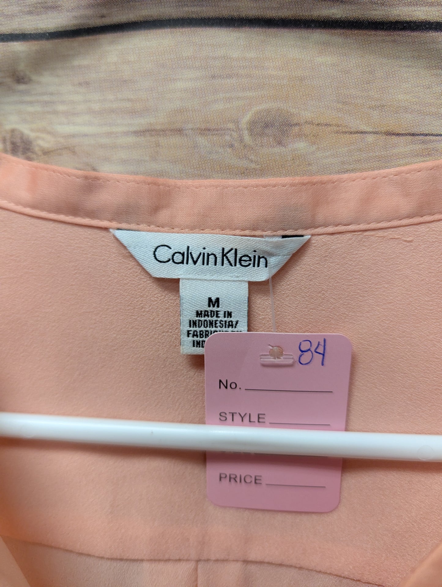 Peach Calvin Klein button down. Size M #84