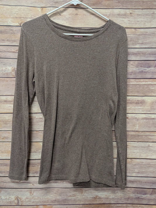 Brown basic tee. Size L #84