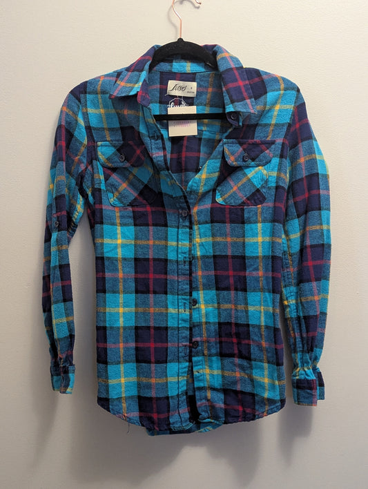 Inso blue plaid top, 100% cotton. Sz M. #5