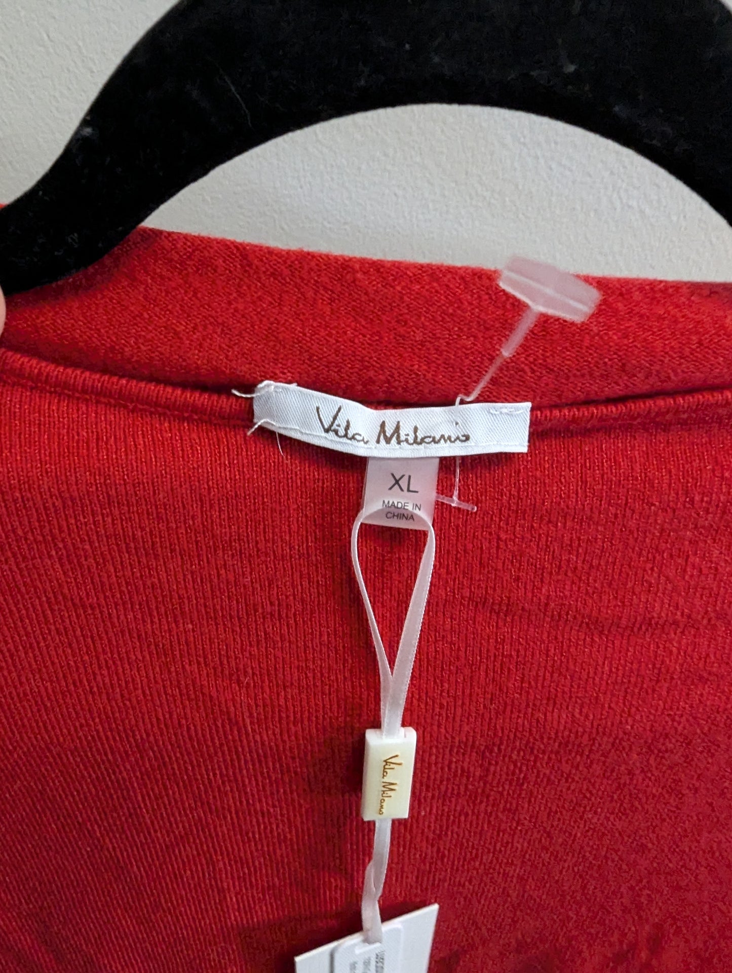 NWTs, Red Vila Milano sweater, sz XL. #97