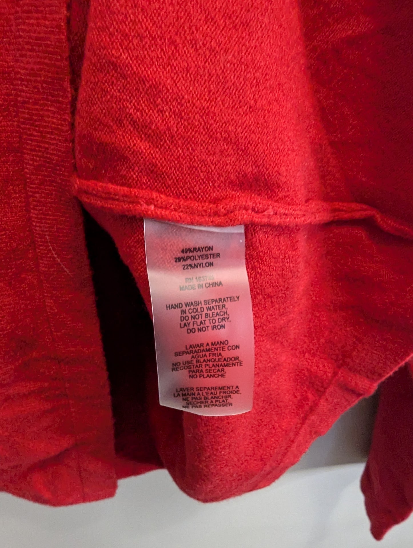 NWTs, Red Vila Milano sweater, sz XL. #97