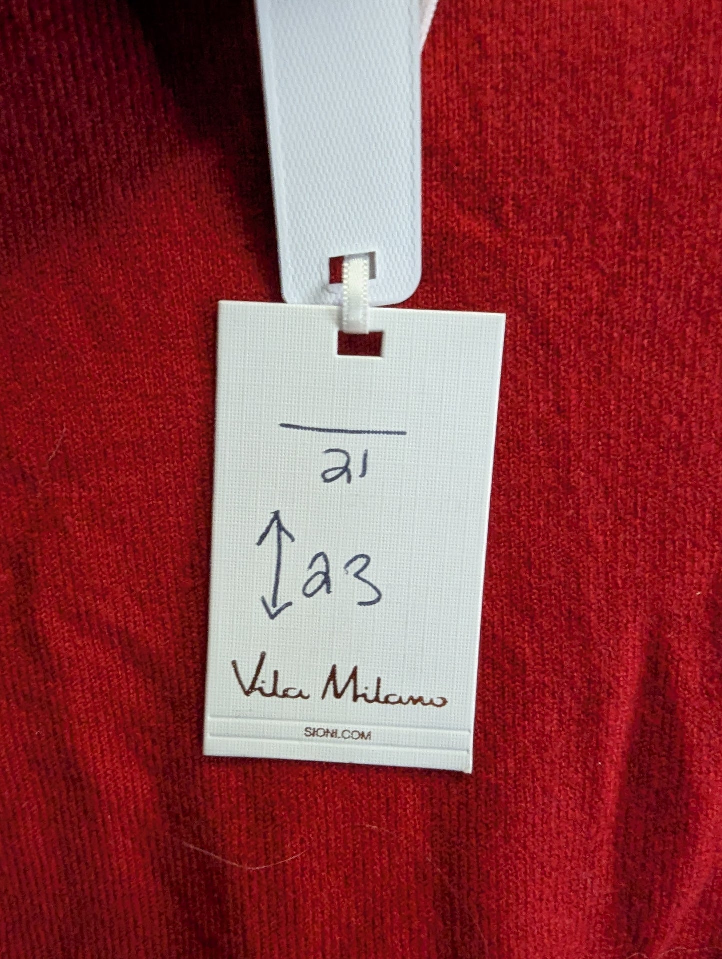 NWTs, Red Vila Milano sweater, sz XL. #97
