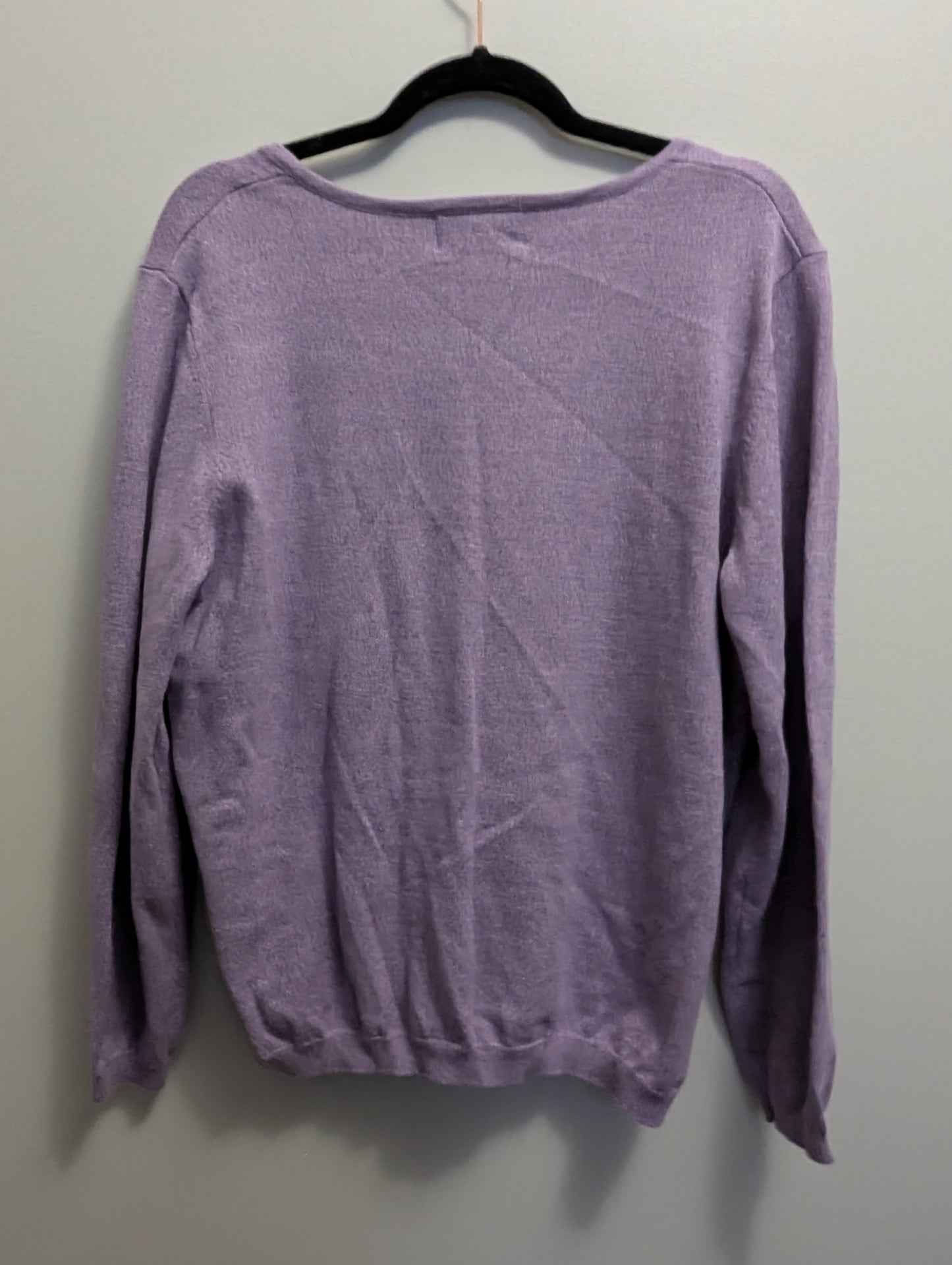 Purple Alfred dunner embroidered top. Sz L