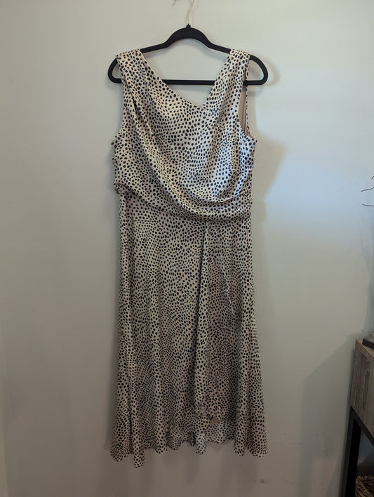 Polka Dot, Animal Print Dress. Sz L. #105