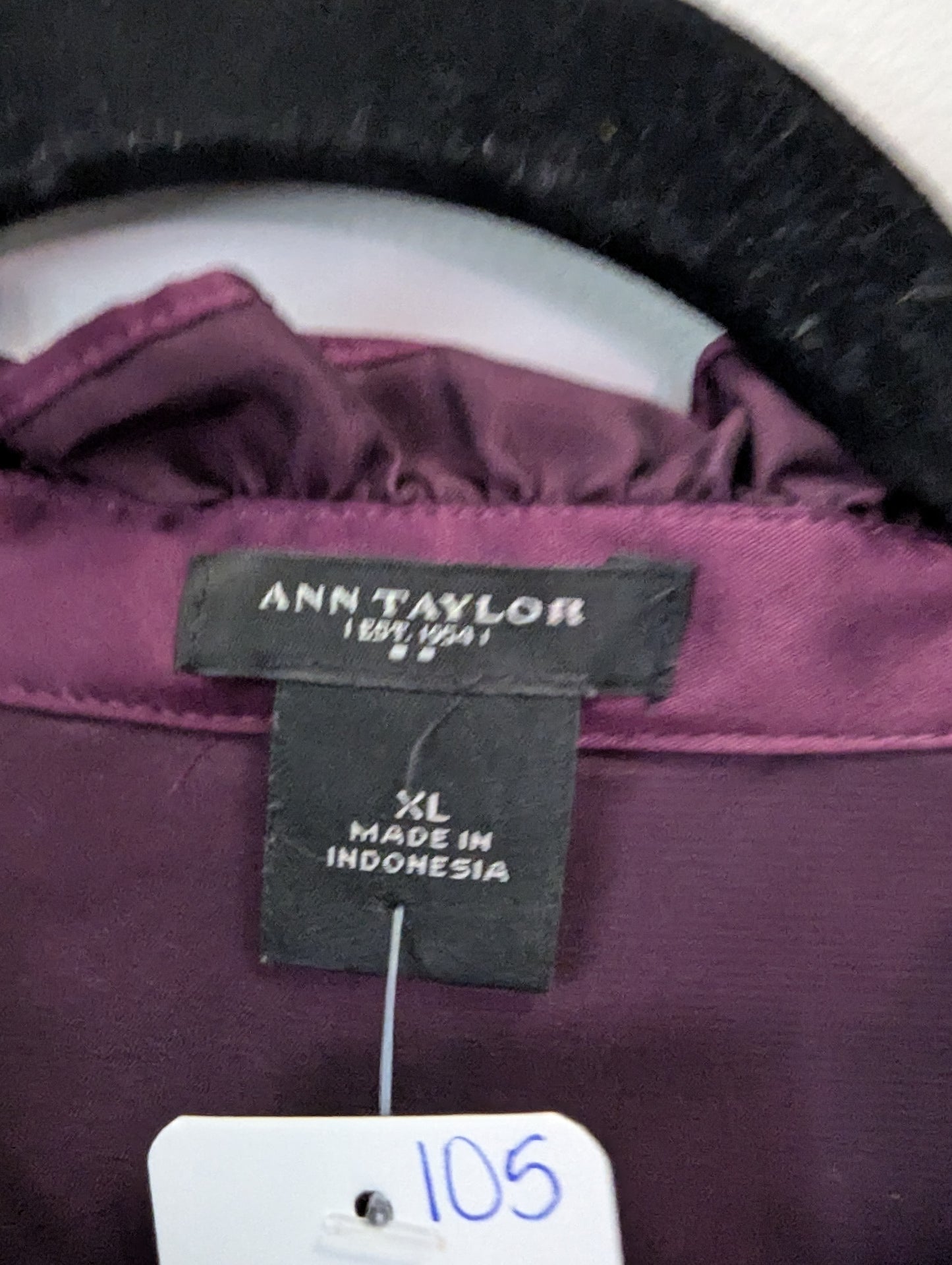Ann Taylor purple blouse sz XL #105